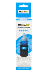Контейнер с чернилами Epson 664C/C13T66424A для L130/L310/L405/L655, 70 мл, Cyan, Hi-Black