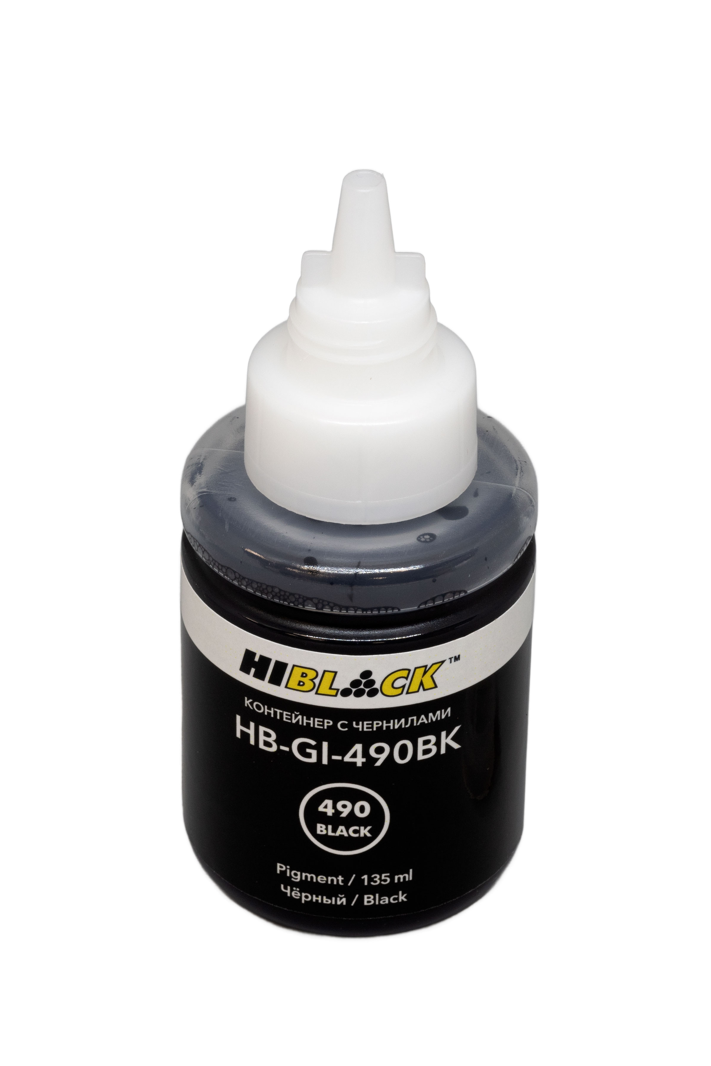 Контейнер с чернилами Canon GI-490BK для G1400/ 2400/ 3400, Black pigm, 135ml,  Hi-Black