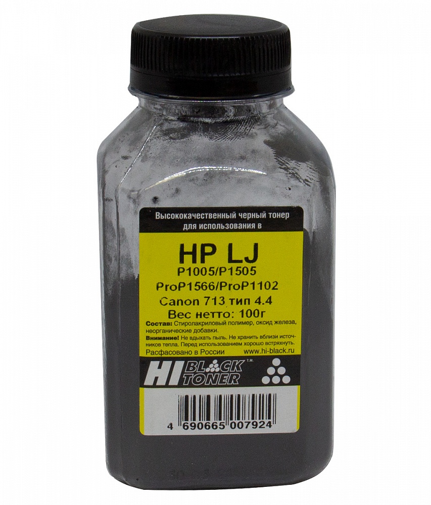 Тонер HP LJ P1005/P1505/ P1560/P1606/ P1566/P1102, тип 4.4, 100г, бут., Hi-Black