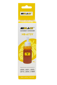 Контейнер с чернилами Epson 673Y/C13T67344A для L800/L801/L810/L850, 70 мл, Yellow, Hi-Black