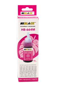Контейнер с чернилами Epson 664M/C13T66434A для L130/L310/L405/L655, Magenta, 70ml, Hi-Black