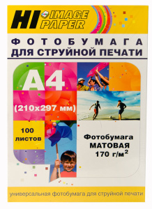 Фотобумага Hi-image 170 г/м, A4, 100 л., матовая односторонняя 