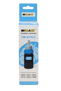 Контейнер с чернилами Epson 673CL/C13T67354A для L800/L801/L810/L850, 70 мл, CyanLight, Hi-Black