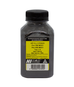 Тонер HP CLJ CP2025/M351/M451 (CC530A/CE410A/Canon 718), Тип 1.0, Black, 100 г, банка, Hi-Black