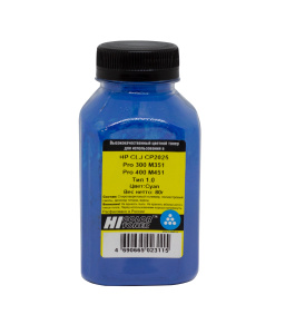 Тонер HP CLJ CP2025/M351/M451 (CC531A/CE411A/Canon 718), Тип 1.0, Cyan, 80 г, банка., Hi-Color