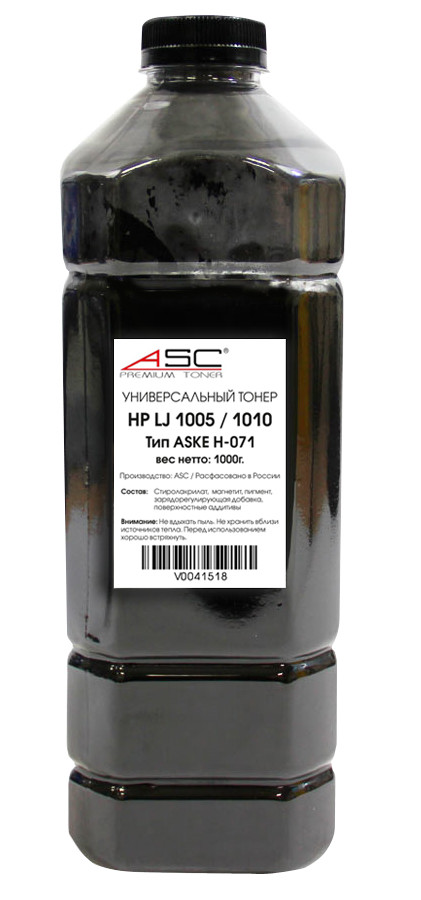 Тонер HP LJ P1005/ 1010 (Тип ASKE H-071), Bk, 1 кг, кан ASC Унив.