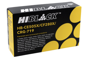 Картридж HP CE505X/ CF280X/ CRG-719H для HP LJ P2055/ M401/ M425/ Canon 719H, 6,9K  Hi-Black