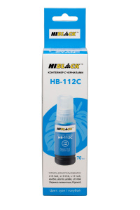 Контейнер с чернилами Epson 112 / C13T06C24A для L6550/6570, Cyan, pigm, 70ml, Hi-Black