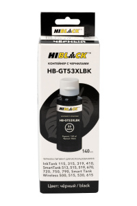 Контейнер с чернилами HP GT53XL для Ink Tank 410/Smart Tank 515, Black pigm, 140ml, Hi-Black