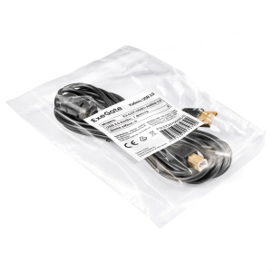 Кабель USB 2.0, 3 м, AM-BM, 2 фильтра, черный, (EX-CCF-USB2-AMBM-3.0), ExeGate