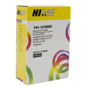 Картридж Canon PFI-107MBK для iPF680/685/ 780/785, Matte-Black, Hi-Black