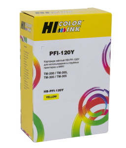 Картридж Canon PFI-120Y для TM-200/ 205/ 300/ 305, Yellow, Hi-Black