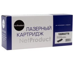 Тонер-картридж Xerox 106R02778 для Phaser 3052/3260/ WC 3215/3225, 3K, новая прошивка, NetProduct