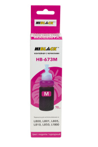 Контейнер с чернилами Epson 673M/C13T67334A для L800/L801/L810/L850, 70 мл, Magenta, Hi-Black 