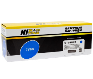 Картридж Canon 055HC (без чипа) для LBP-663Cdw/ 664Cx/ MF742Cdw/ 744Cdw/ 746Cx, Cyan, 5,9K Hi-Black