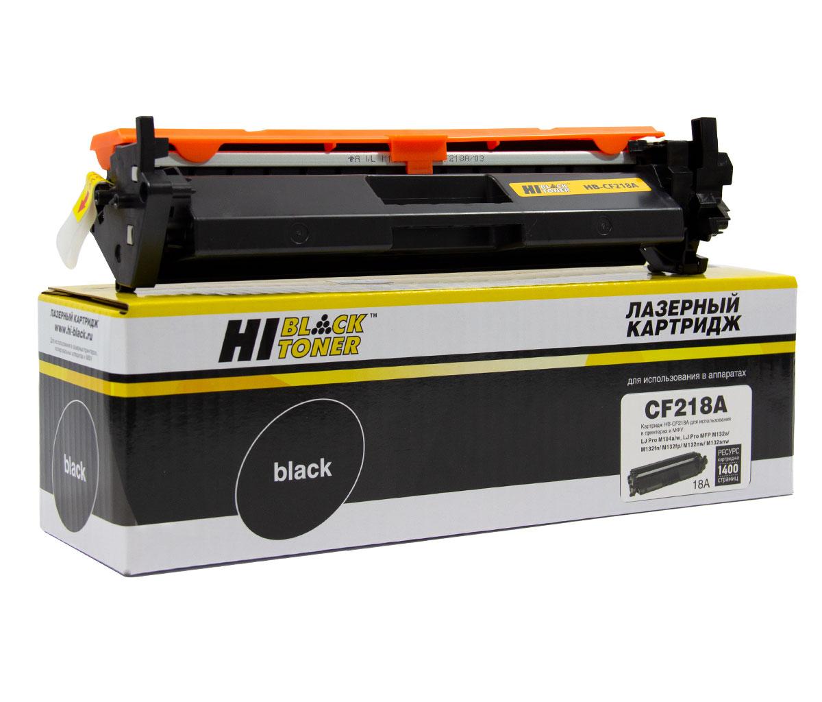 Тонер-картридж HP CF218A для LJ Pro M104/ MFP M132, 1,4K, Hi-Black