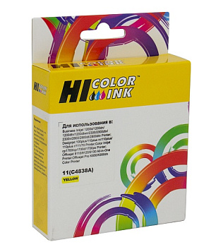 Картридж HP C4838A/№11 для DJ 2000C/CN/2500C/2200/2250/500/800, желтый, Hi-Black